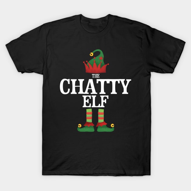 Chatty Elf Matching Family Group Christmas Party Pajamas T-Shirt by uglygiftideas